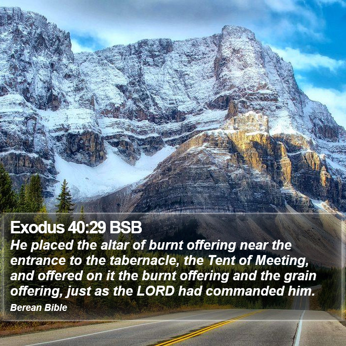 Exodus 40:29 BSB Bible Study