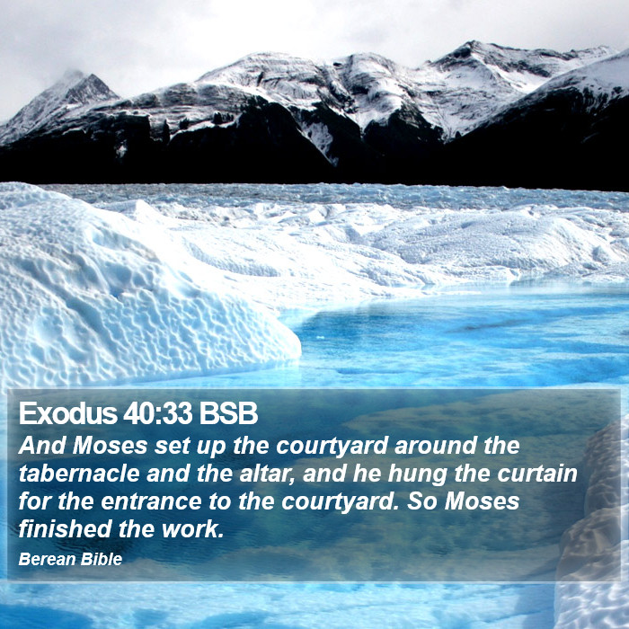 Exodus 40:33 BSB Bible Study