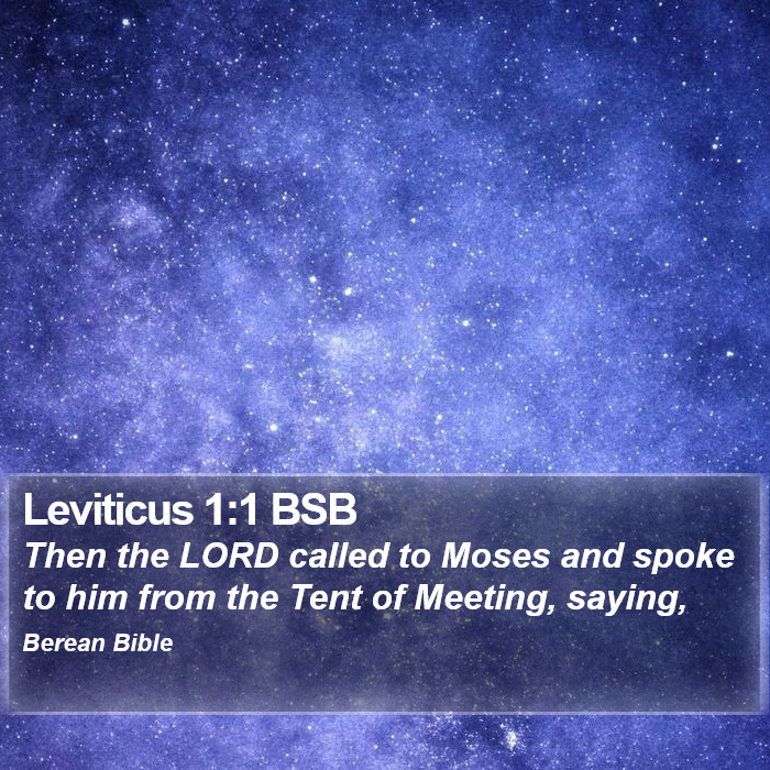 Leviticus 1:1 BSB Bible Study