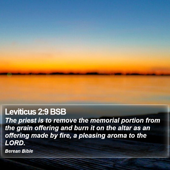 Leviticus 2:9 BSB Bible Study