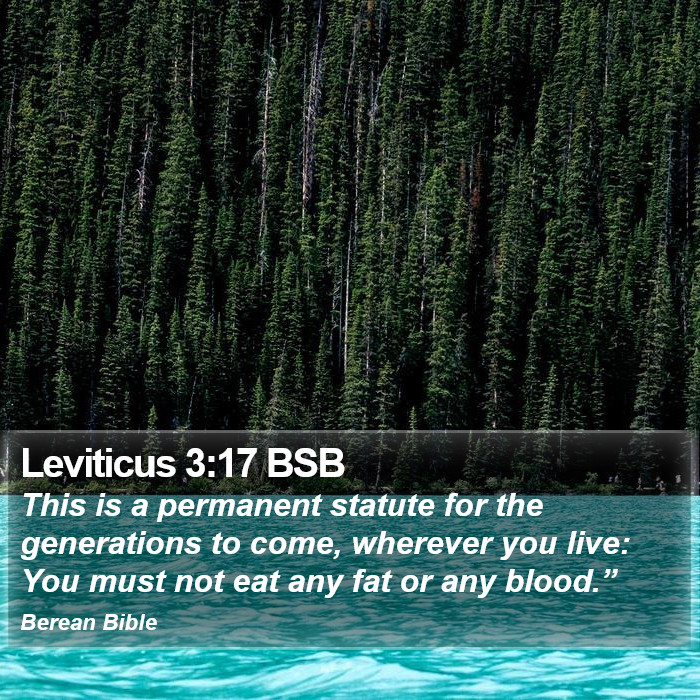 Leviticus 3:17 BSB Bible Study