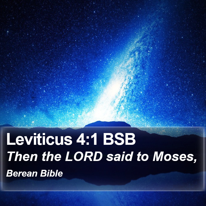 Leviticus 4:1 BSB Bible Study