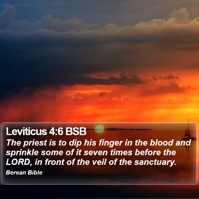 Leviticus 4:6 BSB Bible Study