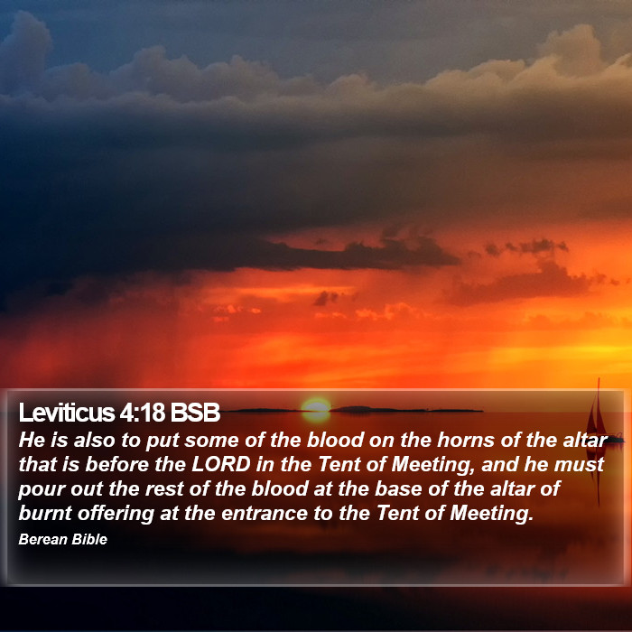 Leviticus 4:18 BSB Bible Study