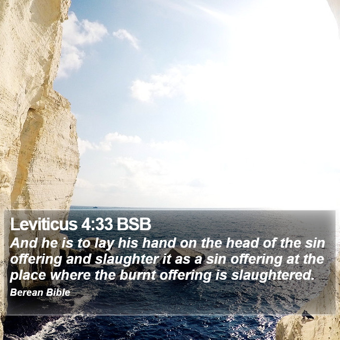 Leviticus 4:33 BSB Bible Study