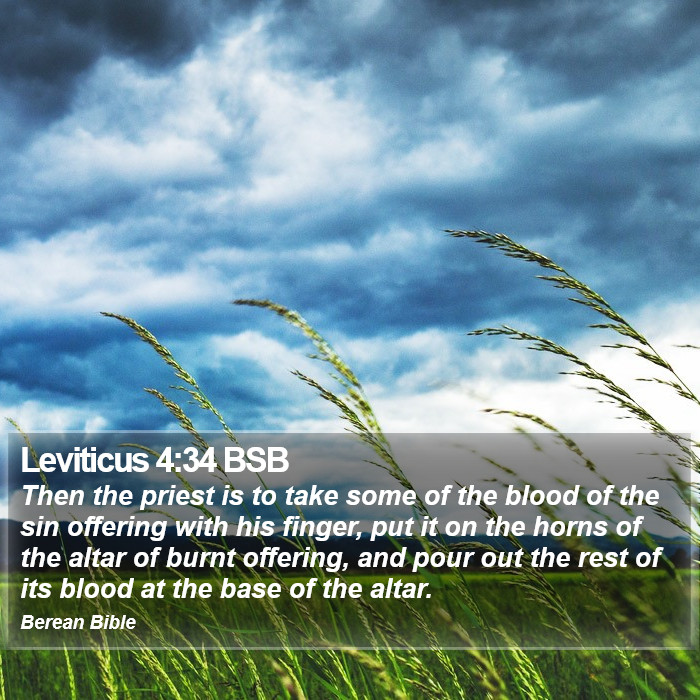 Leviticus 4:34 BSB Bible Study