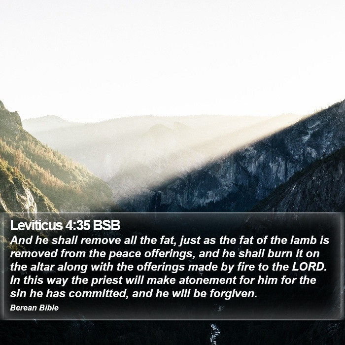 Leviticus 4:35 BSB Bible Study