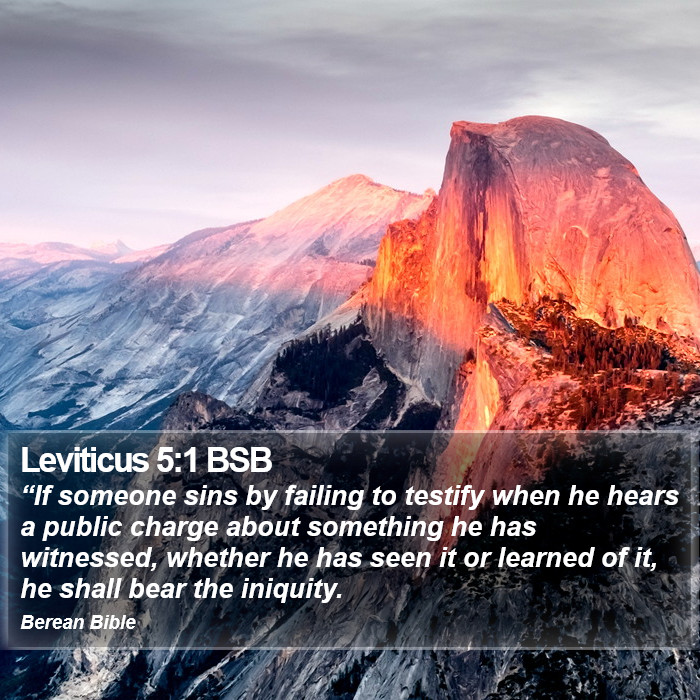 Leviticus 5:1 BSB Bible Study