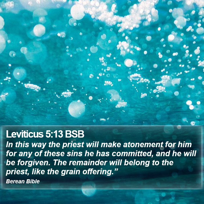 Leviticus 5:13 BSB Bible Study