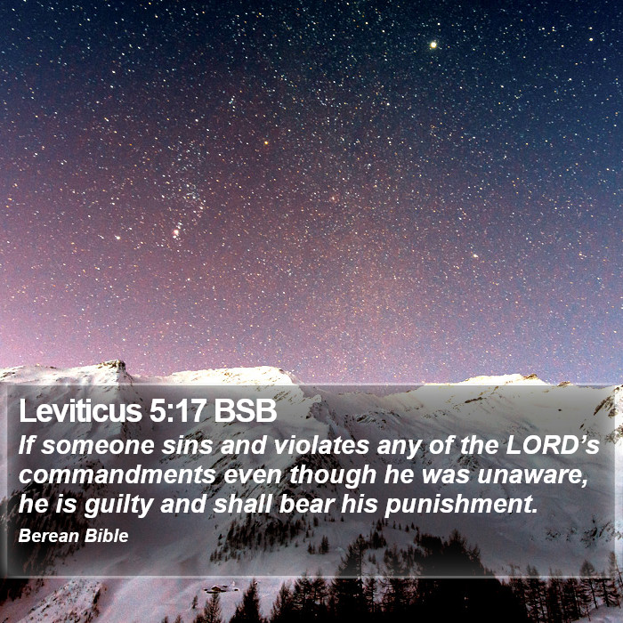 Leviticus 5:17 BSB Bible Study