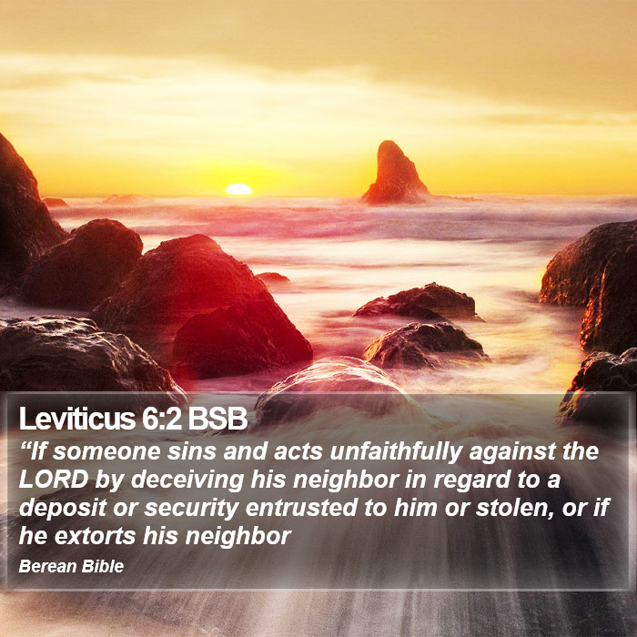 Leviticus 6:2 BSB Bible Study