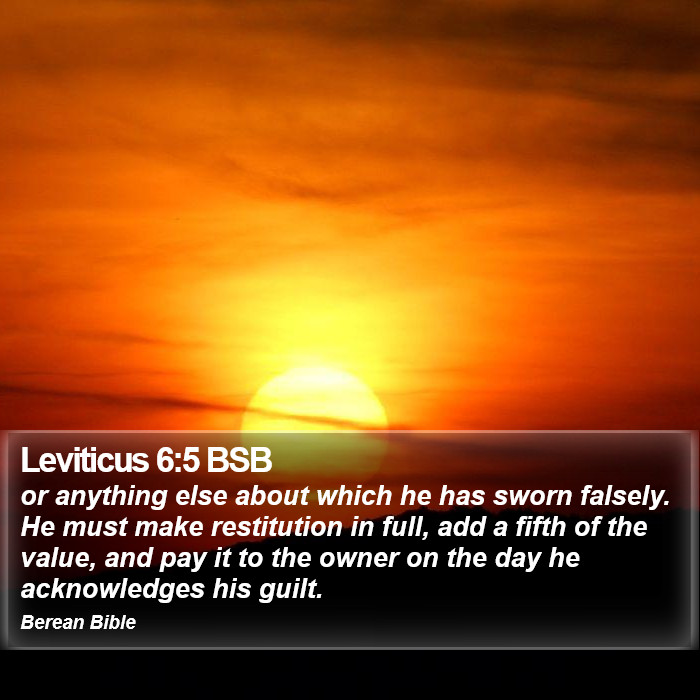 Leviticus 6:5 BSB Bible Study