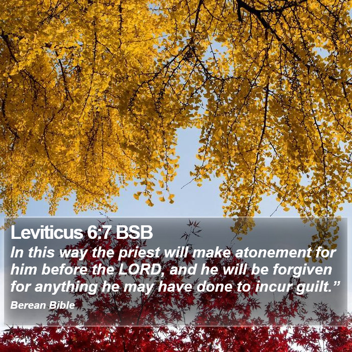 Leviticus 6:7 BSB Bible Study