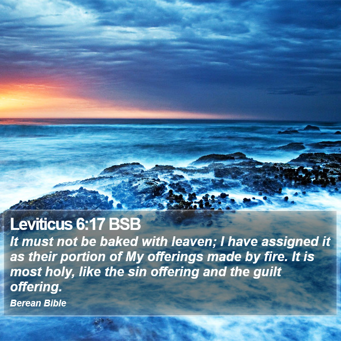 Leviticus 6:17 BSB Bible Study