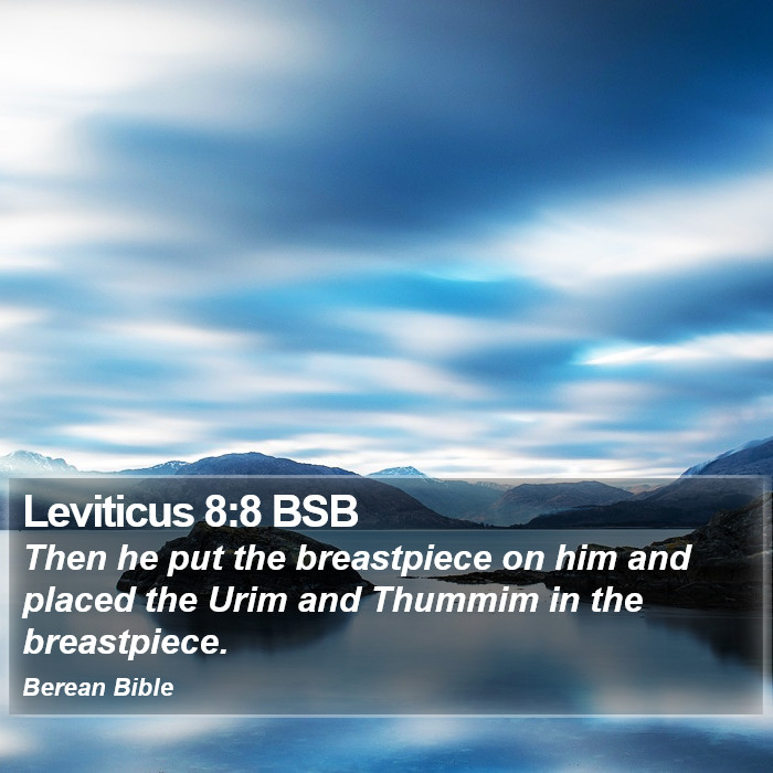 Leviticus 8:8 BSB Bible Study