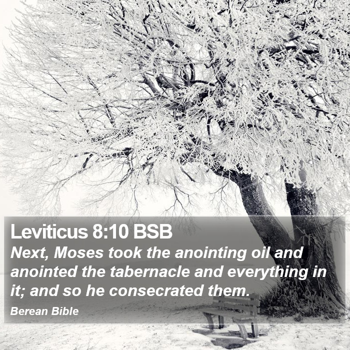 Leviticus 8:10 BSB Bible Study