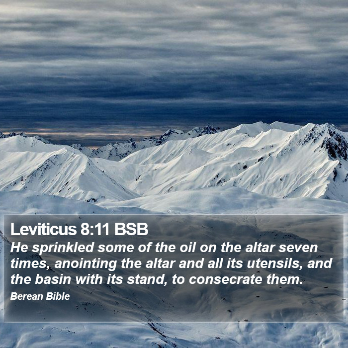 Leviticus 8:11 BSB Bible Study