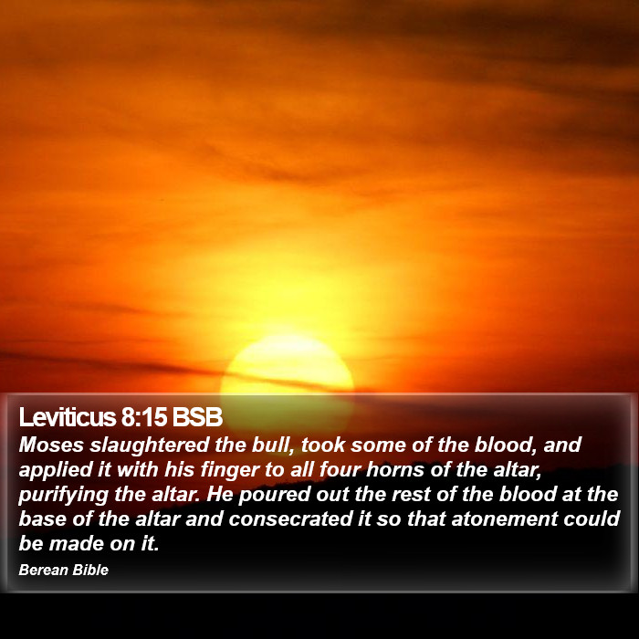 Leviticus 8:15 BSB Bible Study