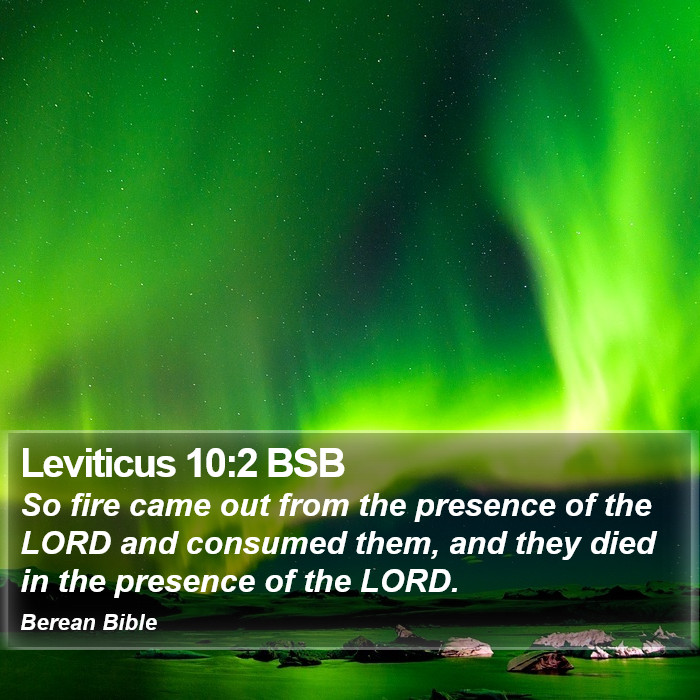 Leviticus 10:2 BSB Bible Study