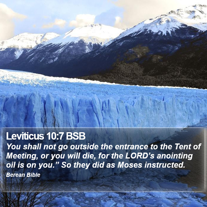 Leviticus 10:7 BSB Bible Study