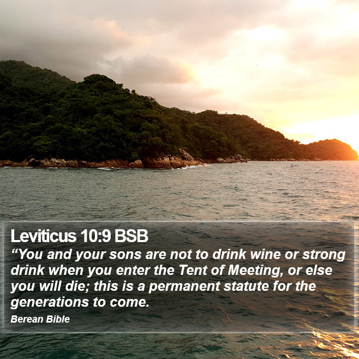 Leviticus 10:9 BSB Bible Study