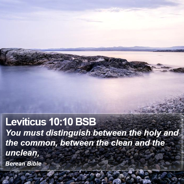 Leviticus 10:10 BSB Bible Study