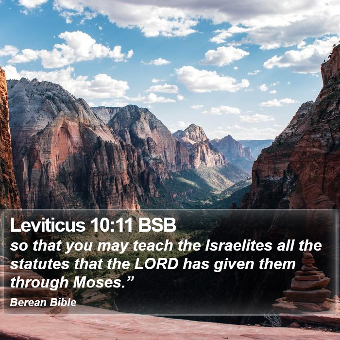 Leviticus 10:11 BSB Bible Study