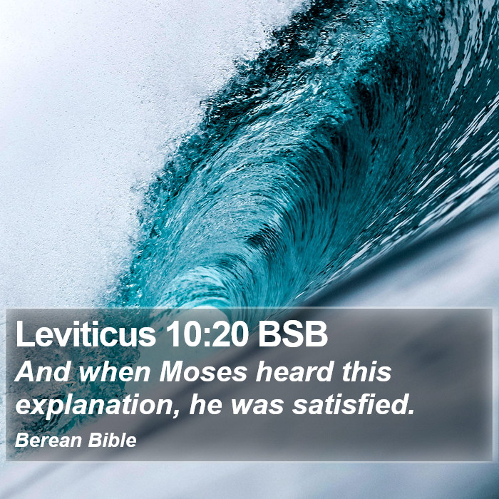 Leviticus 10:20 BSB Bible Study