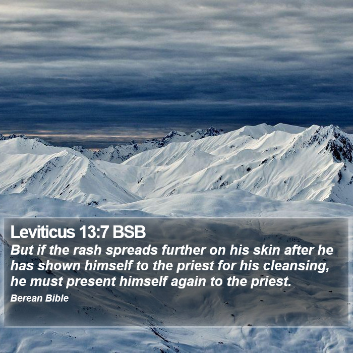 Leviticus 13:7 BSB Bible Study