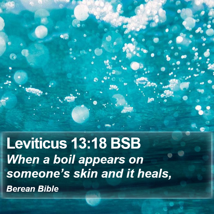 Leviticus 13:18 BSB Bible Study