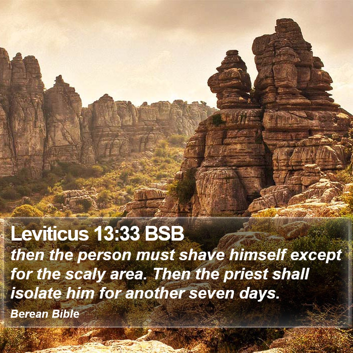 Leviticus 13:33 BSB Bible Study