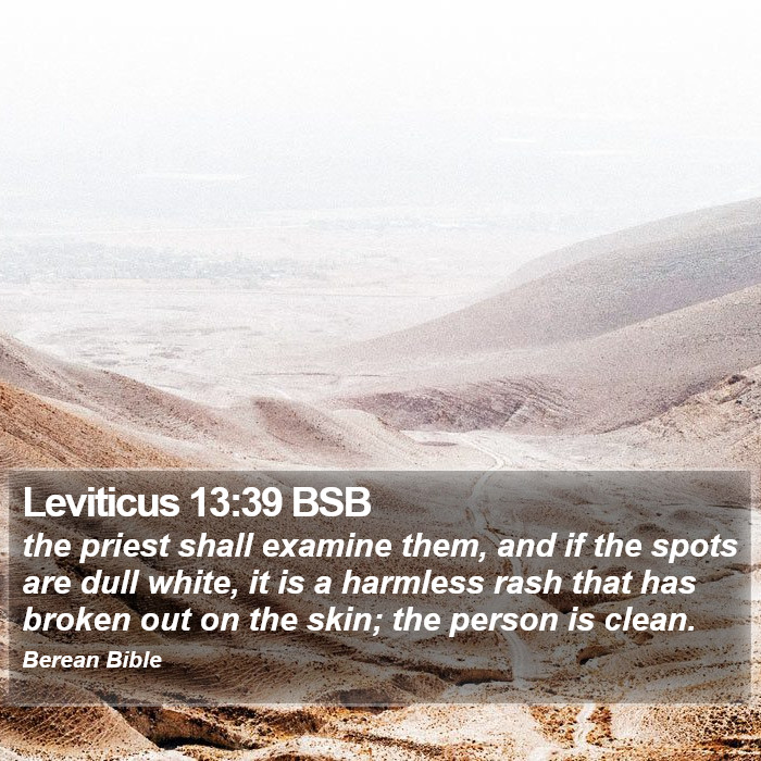 Leviticus 13:39 BSB Bible Study