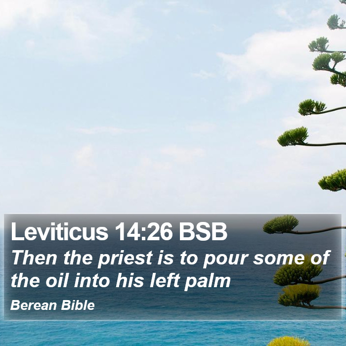 Leviticus 14:26 BSB Bible Study