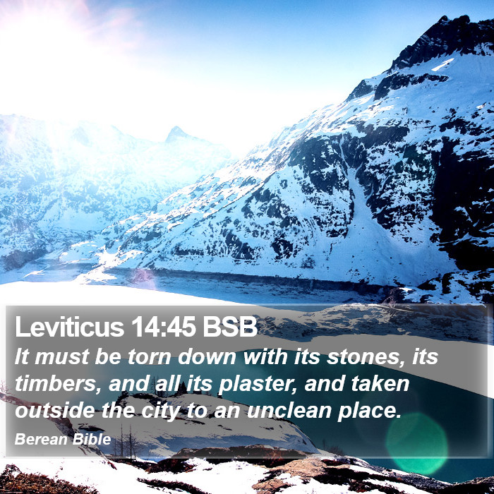 Leviticus 14:45 BSB Bible Study