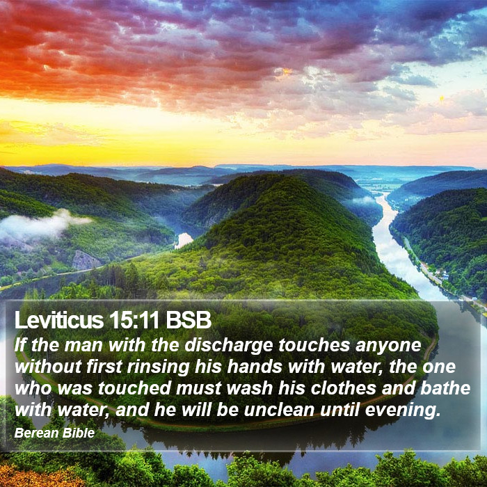 Leviticus 15:11 BSB Bible Study