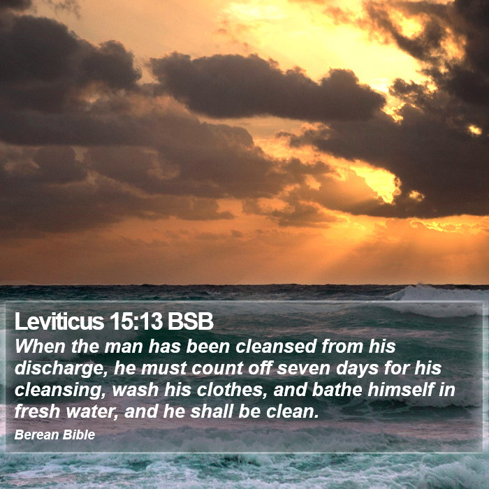 Leviticus 15:13 BSB Bible Study