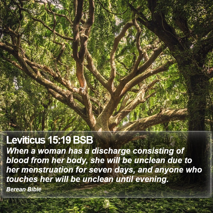 Leviticus 15:19 BSB Bible Study