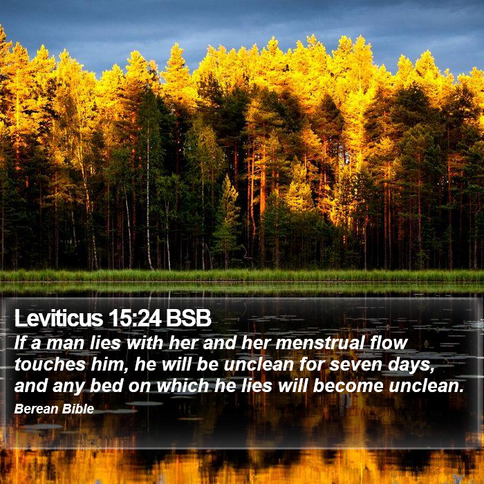 Leviticus 15:24 BSB Bible Study