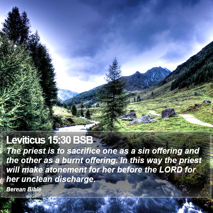 Leviticus 15:30 BSB Bible Study