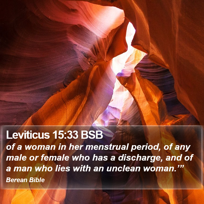 Leviticus 15:33 BSB Bible Study