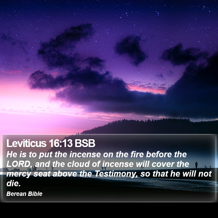 Leviticus 16:13 BSB Bible Study