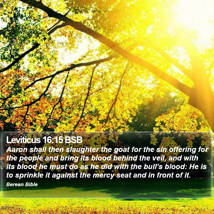 Leviticus 16:15 BSB Bible Study