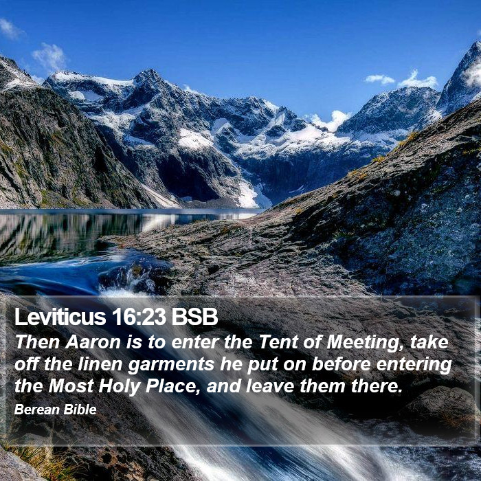 Leviticus 16:23 BSB Bible Study