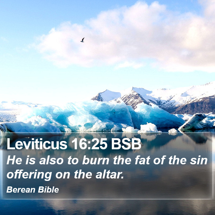 Leviticus 16:25 BSB Bible Study