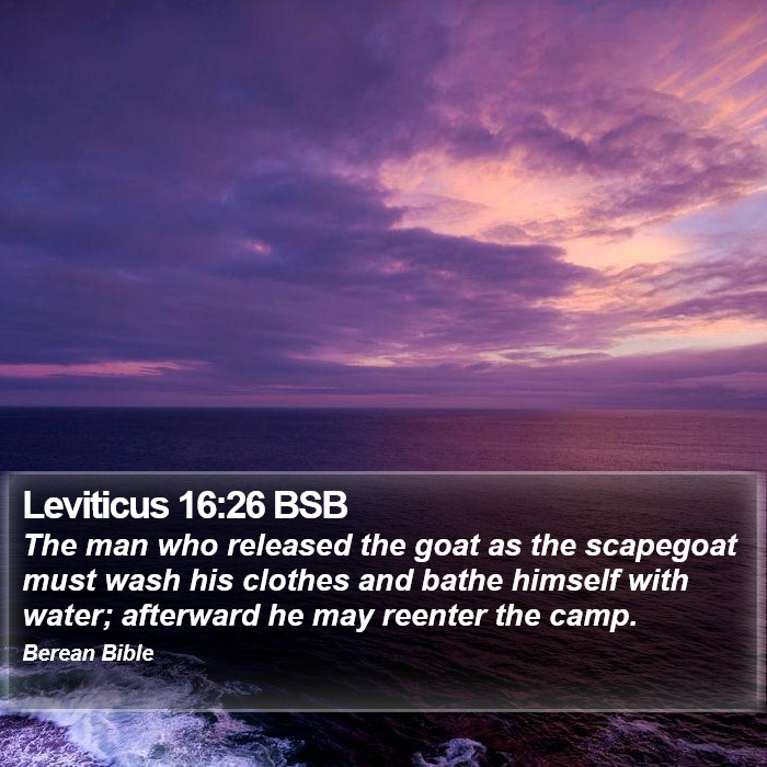 Leviticus 16:26 BSB Bible Study