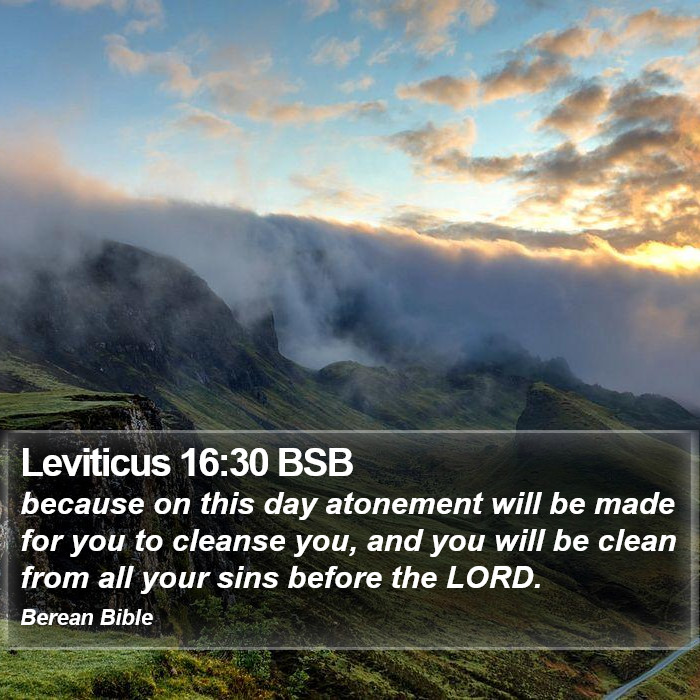 Leviticus 16:30 BSB Bible Study