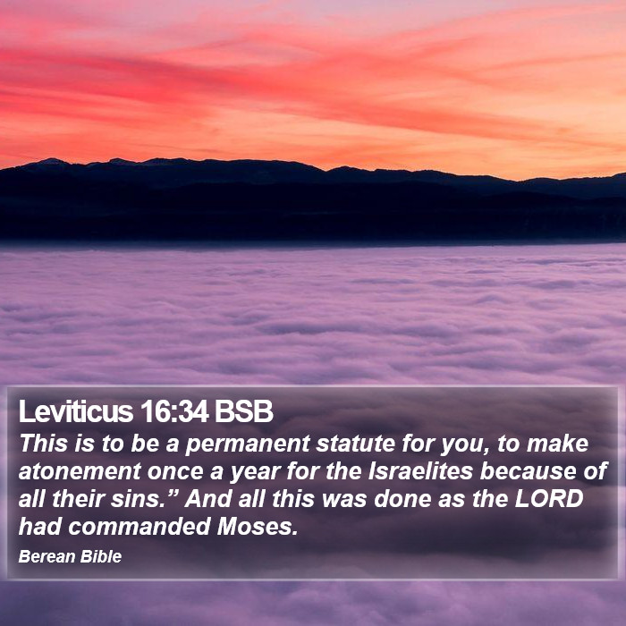 Leviticus 16:34 BSB Bible Study