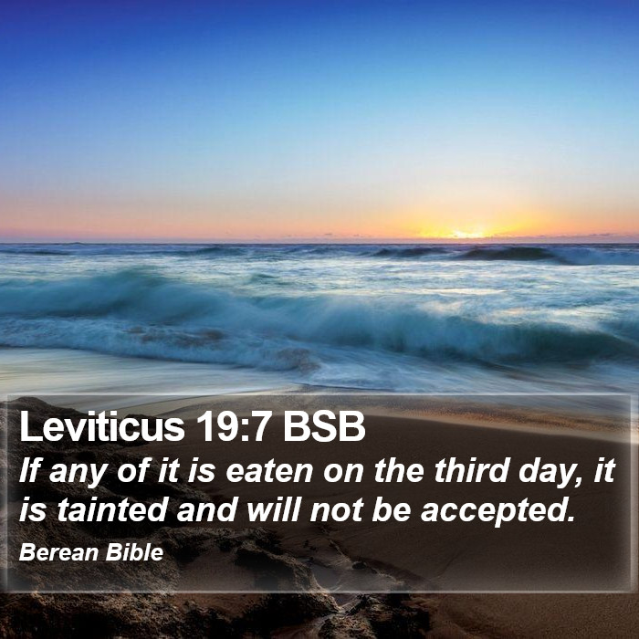 Leviticus 19:7 BSB Bible Study