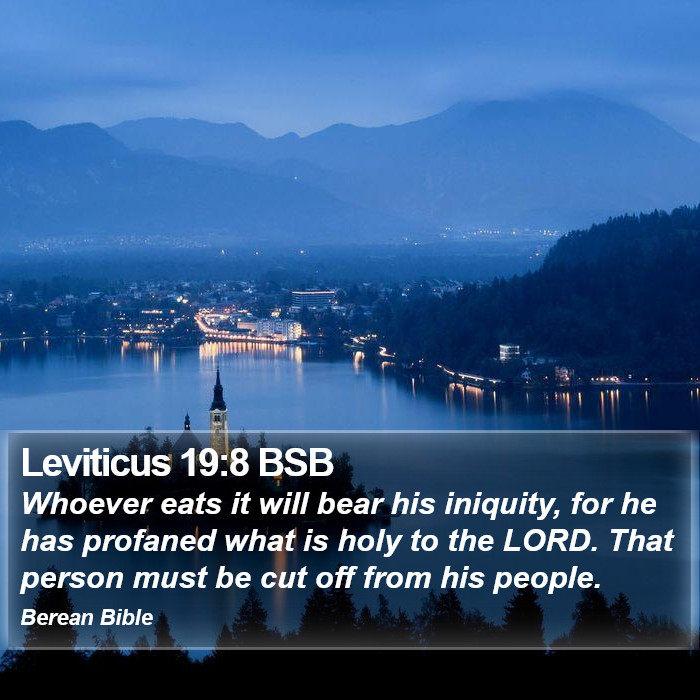 Leviticus 19:8 BSB Bible Study