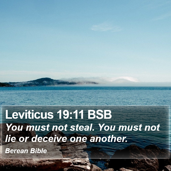 Leviticus 19:11 BSB Bible Study